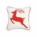 Puesta En Escena 12 x 12 in. Reindeer Needlepoint Pillow 1846042